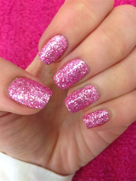 Hot Pink Acrylic Nails With Glitter These Pastel Nails Will Look Good On Your Nails Gemelas