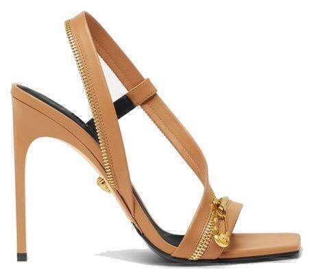 Pin Sandals Caramel Nude Leather CelebStyle Org