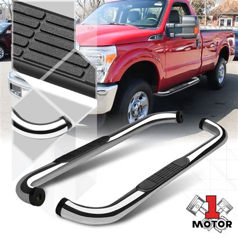 Chrome 3 Round Side Step Nerf Bar For 99 16 Ford F250f350f450 Sd