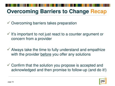 Ppt Overcoming Barriers To Change Powerpoint Presentation Free
