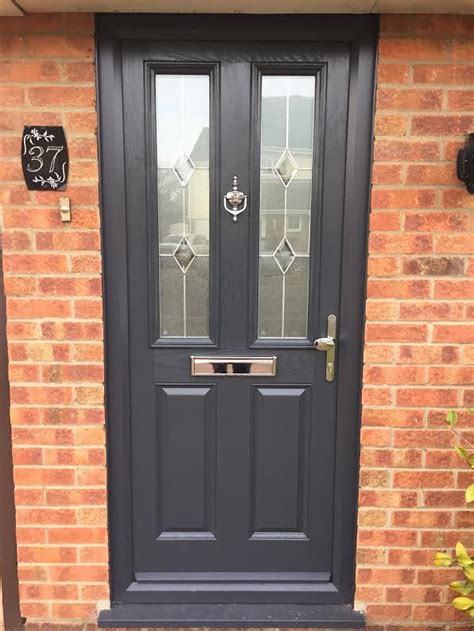 Check spelling or type a new query. 4 Square (centre) Glazed Composite Front Door in Grey