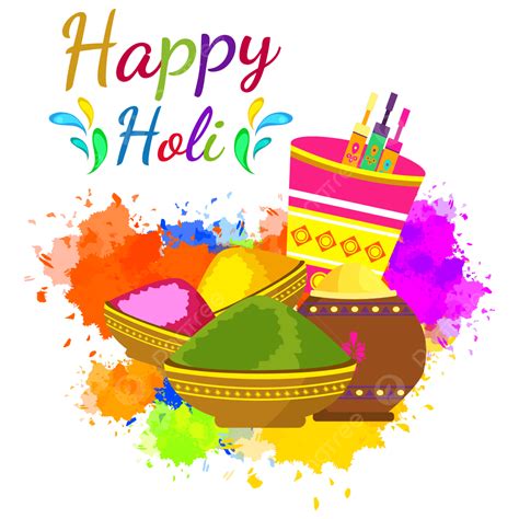 Happy Holi Colorful Indian Realistic Festival Design Happyholi