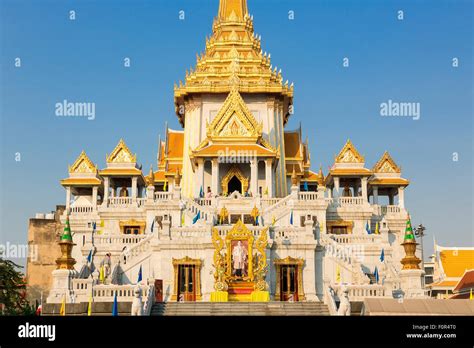 Thailand Bangkok Wat Traimit Temple Of The Golden Buddha Stock Photo