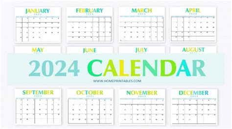 2024 Calendar Free Printable One Page Pdf Downloads Calendar 2024