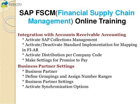 Sap Financial Supply Chain Managementfscmonline Training In Hyderab