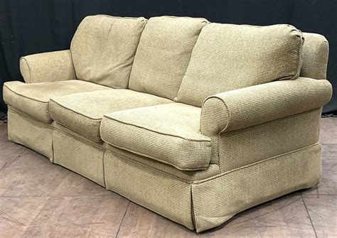 Lot Vintage Skirted Rolled Arm Sofa