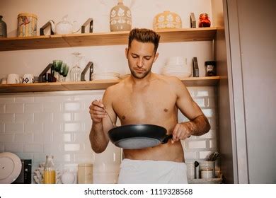 Sexy Chef Naked Body Cooking Home Stock Photo Shutterstock