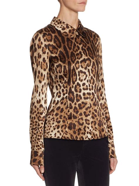 Dolce And Gabbana Leopard Print Blouse Lyst