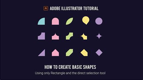 How To Create Basic Shapes In Adobe Illustrator Youtube