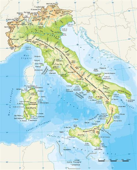 Cartina Geografica Italia Alpi E Appennini Cartina