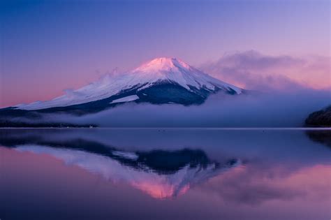 Mount Fuji Purple Japan Wallpapers Background Japanese Desktop