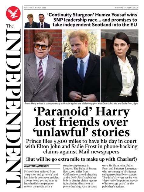 Independent Front Page Th Of March Tomorrow S Papers Today