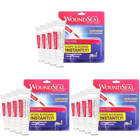 Buy Woundseal Powder 4 Each Pack Of 3 Wound Care First Aid For Cuts