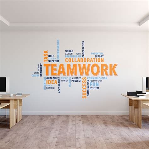 Teamwork Wall Decal Teamwork Decal Office Wall Art Office Etsy Uk