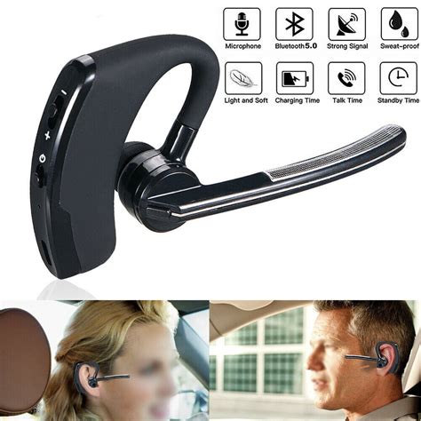 Bluetooth Headset Wireless Bluetooth Earpiece V5 0 Hands Free Earphones With Stereo Noise