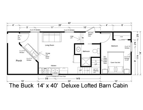 14 X 40 Floor Plans Layout 14x40 Cabin Floor Plans Small Cabin Plans