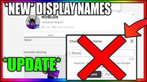 Update On Display Names On Roblox Youtube
