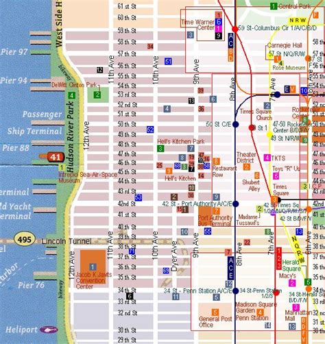 Midtown Manhattan Tourist Map Best Tourist Places In The World