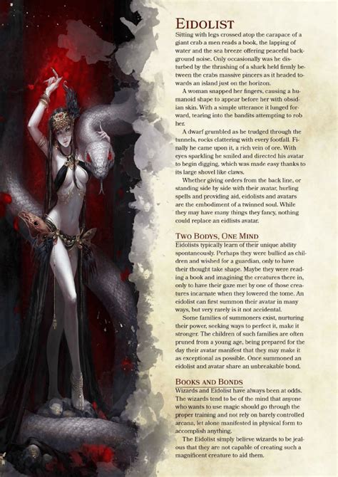 Eidolist Dungeons And Dragons Races Dungeons And Dragons Classes Dnd Dragons Dungeons And