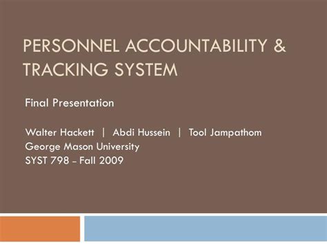 Ppt Personnel Accountability And Tracking System Powerpoint