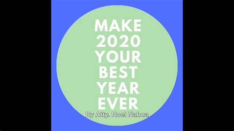 Make 2020 Your Best Year Ever Youtube
