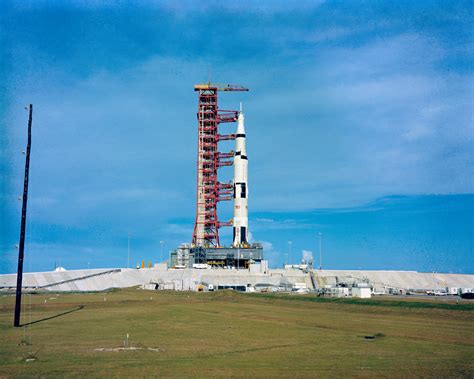 Apollo 4 Stack And Mobile Launch Tower Atop Pad A At Launch Complex 39