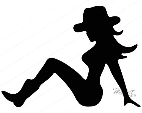 Naked Cowgirl Silhouette Clipart Sitting Cowgirl Cowgirl Etsy