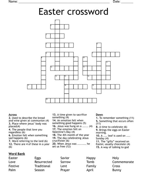 Easter Crossword Wordmint
