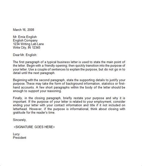 FREE 27+ Business Letter Samples in PDF  MS Word