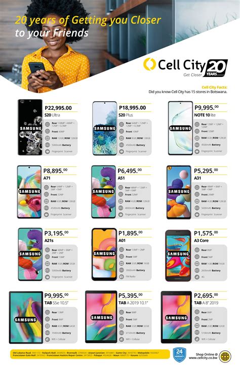 Cell City Bw Check Out Our Latest Catalogues Of Devices