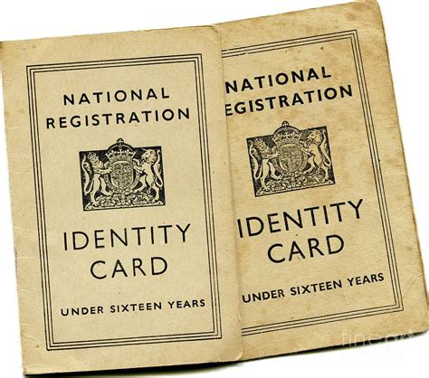 British Identity Card Photograph By David Fowler