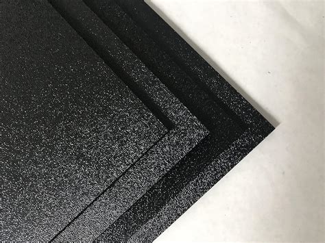 Abs Black Plastic Sheet 14 X 24 X 48” Textured 1 Side