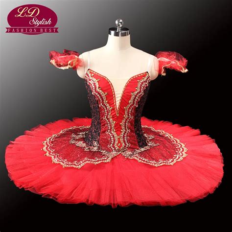 Adult Black Red Professional Tutu Red Ballet Tutus For Performance Black Swan Costumes Girls