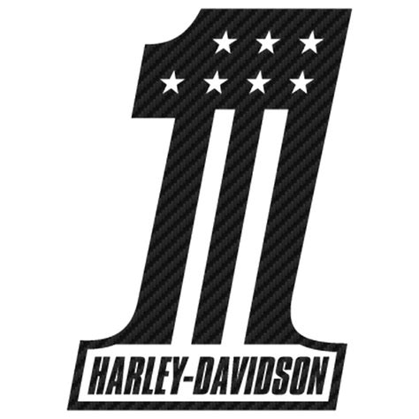 Harley Davidson One Carbon Decal 2