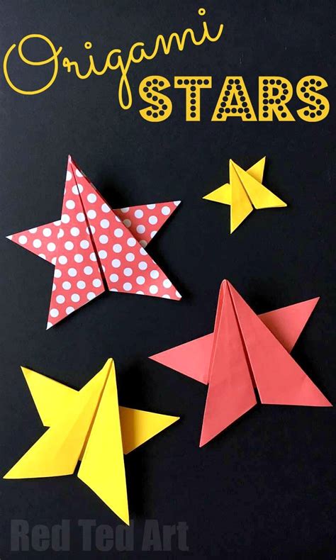 Easy Origami Stars Red Ted Arts Blog
