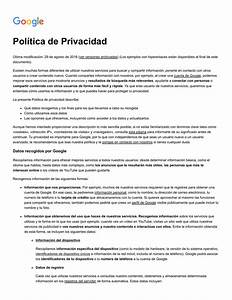 Política De Privacidad Privacidad Y Condiciones Google