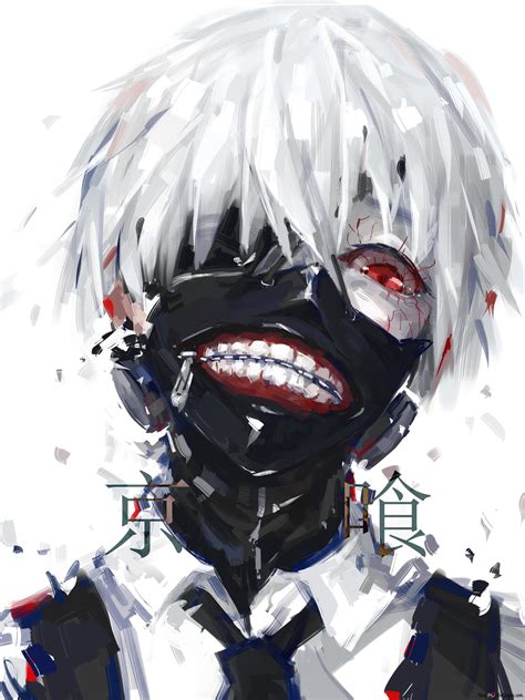Anime Tokyo Ghoul Ken Kaneki Black And White 4k Wallpaper Download