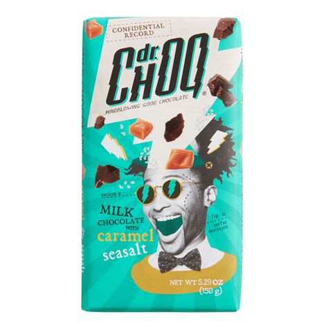 Dr Choq Caramel Sea Salt Milk Chocolate Bar Set Of World Market