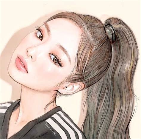 Pin By 🌟𝕷𝖎𝖘𝖆🌟 On Blackpink Fanart Pink Drawing Blackpink Jennie