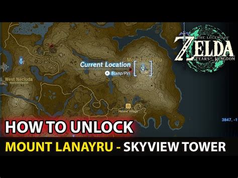 The Legend Of Zelda Tears Of The Kingdom Mount Lanaryu Skyview Towers