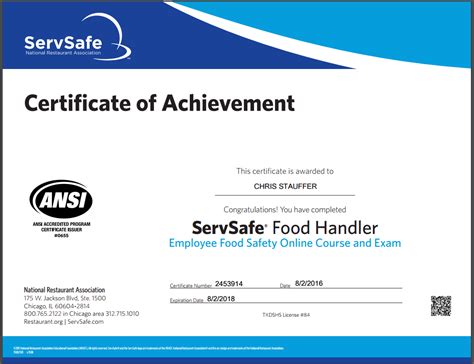 All food handlers in texas must obtain a food handler card and certificate from an approved training provider. servsafe-food-handlers-certificate - Red Poppy Doula