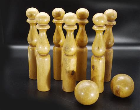 Vintage French Wooden Bowling Pins And Balls Etsy Jeu De Quilles