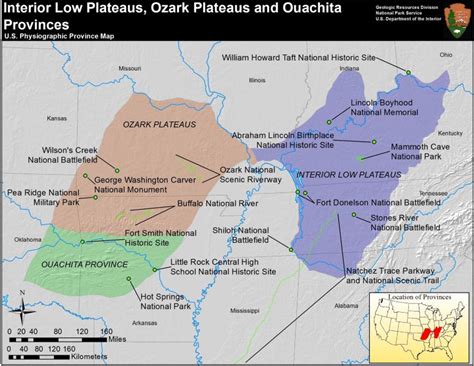 Ozark Plateau Map