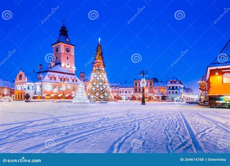 Brasov Christmas Market In Transylvania Romania Stock Photo Image