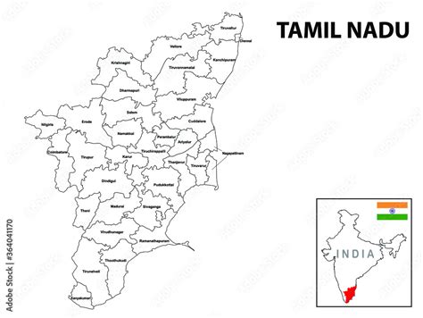Tamil Nadu Map Political And Administrative Map Of Tamil Nadu Ziemia Hot Sex Picture