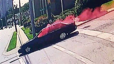 Dye Pack Explodes Inside Armed Bank Robbers Getaway Car