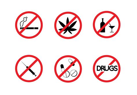 Free No Drugs Signs Vector Download Free Vector Art Stock Graphics