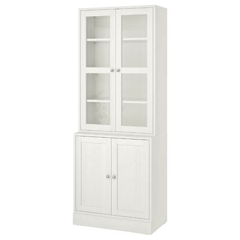 Havsta Storage Combination Wglass Doors White 3178x1812x8312