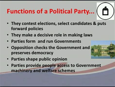 What Are The Functions Of A Political Party Social Science
