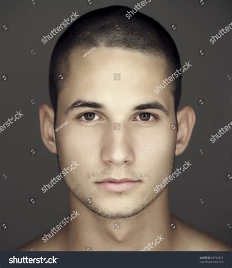 Young Mans Face Stock Photo 53709325 Shutterstock